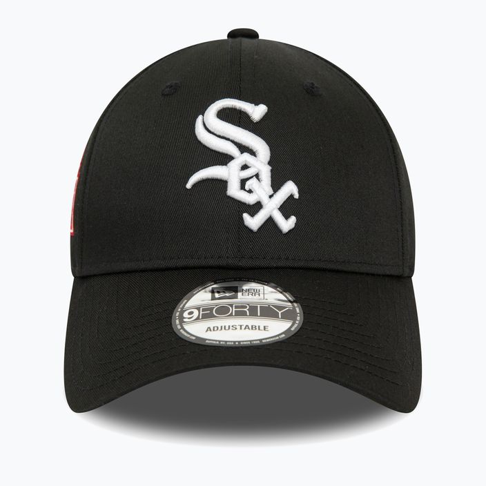 Men's New Era Patch 9Forty Chicago White Sox baseball cap black 2
