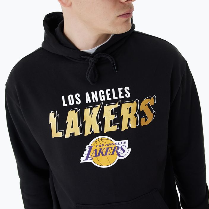 Men's New Era Team Script OS Hoody Los Angeles Lakers black 4