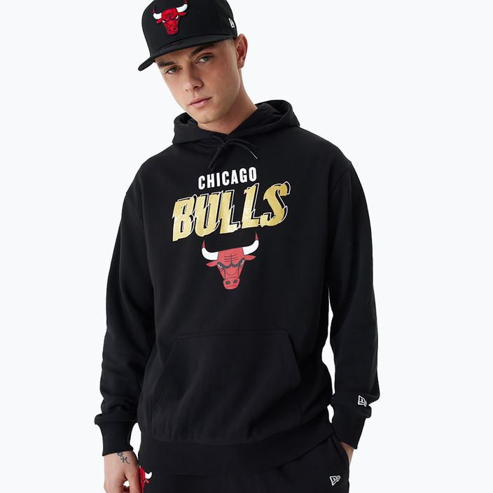 New Era Team Script OS Hoody Chicago Bulls men's sweatshirt black 4