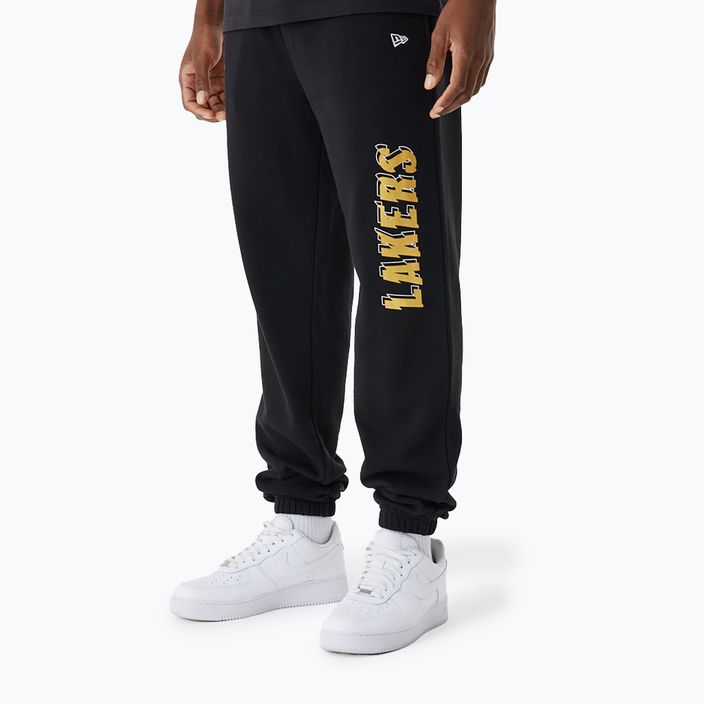 Men's trousers New Era NBA Team Script Jogger Los Angeles Lakers black 2