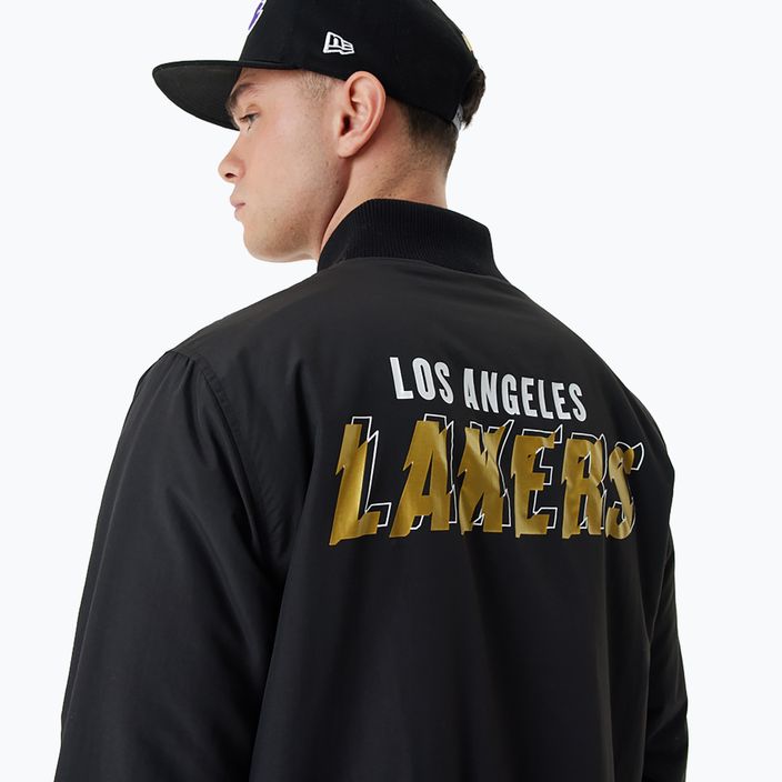 Men's New Era NBA Script BP Bomber Los Angeles Lakers jacket black 4