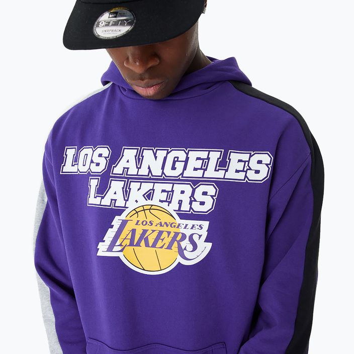 Men's New Era NBA Large Graphic OS Hoody Los Angeles Lakers sweatshirt purple 4