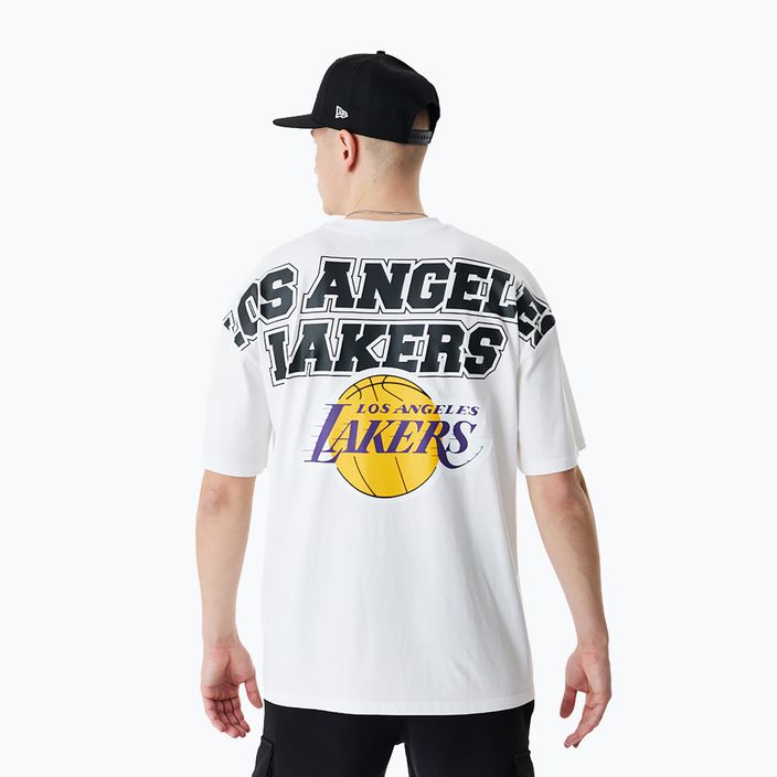 Men's New Era NBA Large Graphic BP OS Tee Los Angeles Lakers white 2