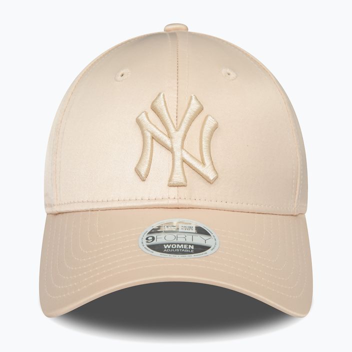 Women's New Era Satin 9Forty New York Yankees light beige baseball cap 2