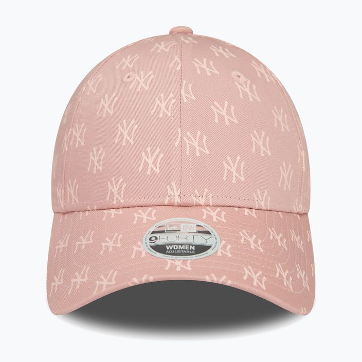 Women's New Era Monogram 9Forty New York Yankees pastel pink baseball cap 2
