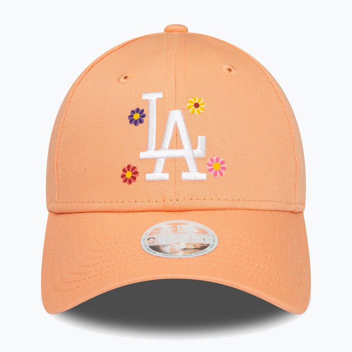 Women's New Era Flower 9Forty Los Angeles Dodgers pastel pink baseball cap 2