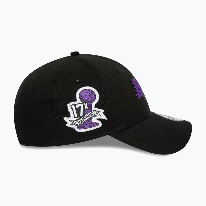 Men's New Era Side Patch 9Forty Los Angeles Lakers baseball cap black 5