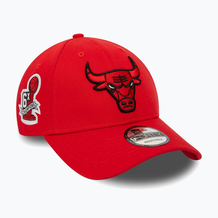 Men's New Era Side Patch 9Forty Chicago Bulls baseball cap red 3