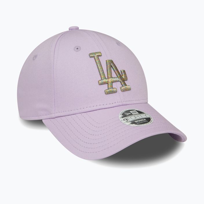 Women's New Era Metallic Logo 9Forty Los Angeles Dodgers baseball cap pastel purple 3