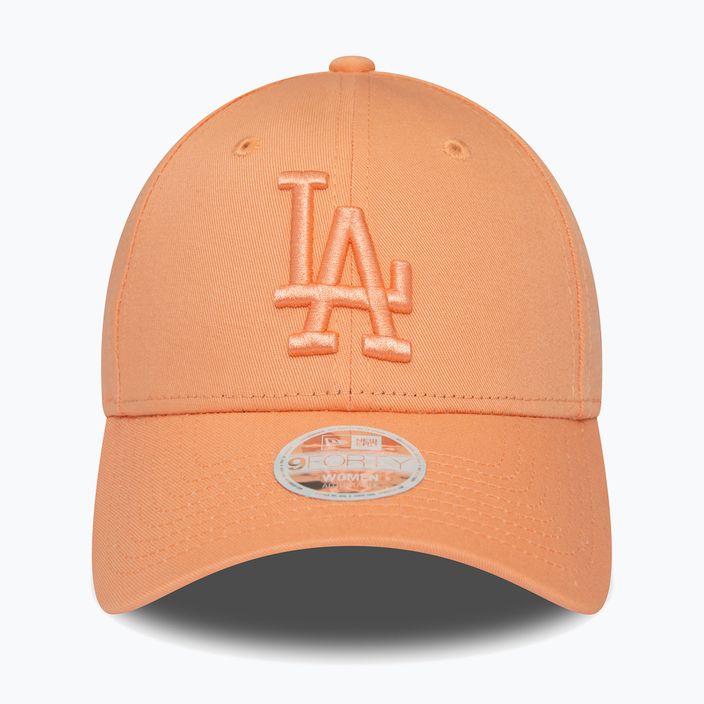 Women's New Era League Essential 9Forty Los Angeles Dodgers pastel pink baseball cap 2