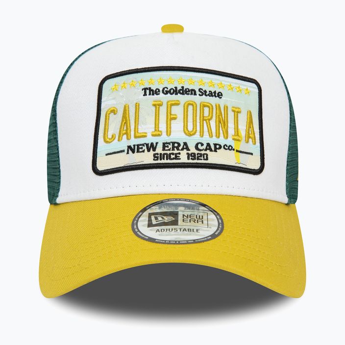 Men's New Era Patch Trucker yellow baseball cap 2