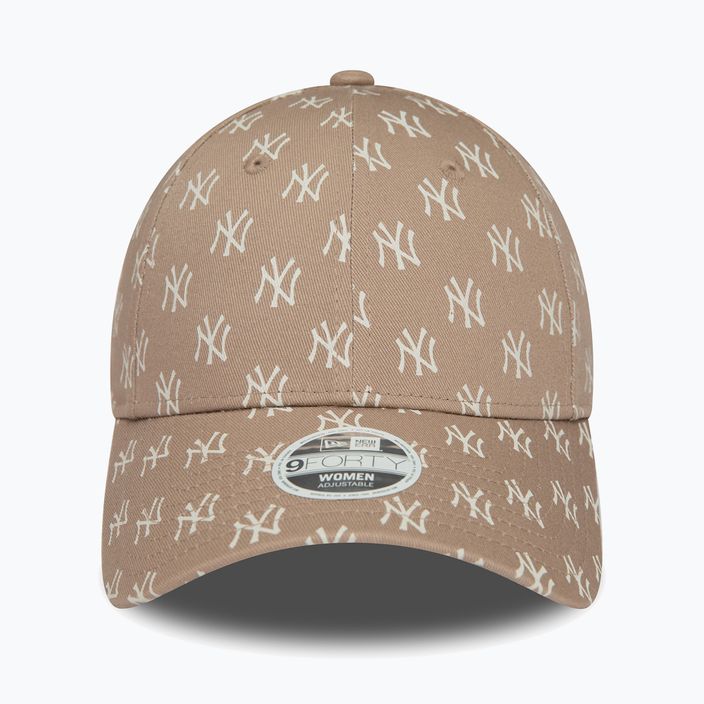 Women's New Era Monogram 9Forty New York Yankees pastel brown baseball cap 2