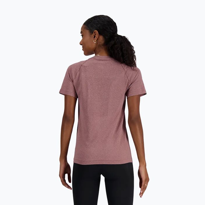 New Balance women's t-shirt Seamless licorice heather 4