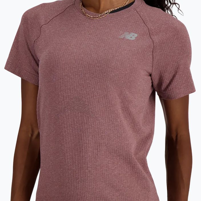 New Balance women's t-shirt Seamless licorice heather 5