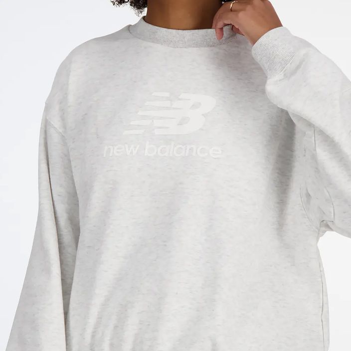 Women's New Balance French Terry Stacked ash heather sweatshirt 4