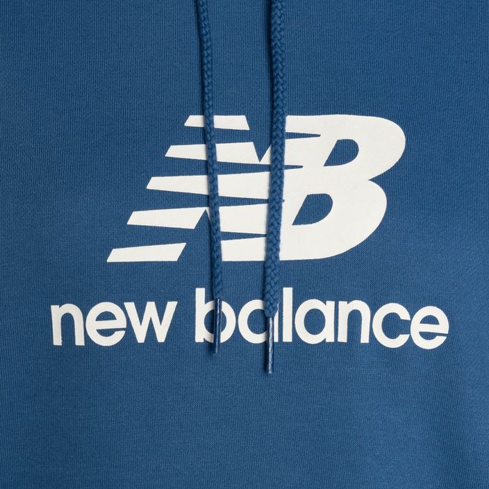 Women's New Balance French Terry Stacked Logo Hoodie blueagat 7