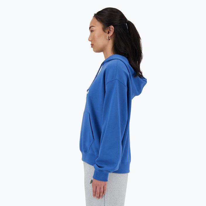 Women's New Balance French Terry Stacked Logo Hoodie blueagat 2