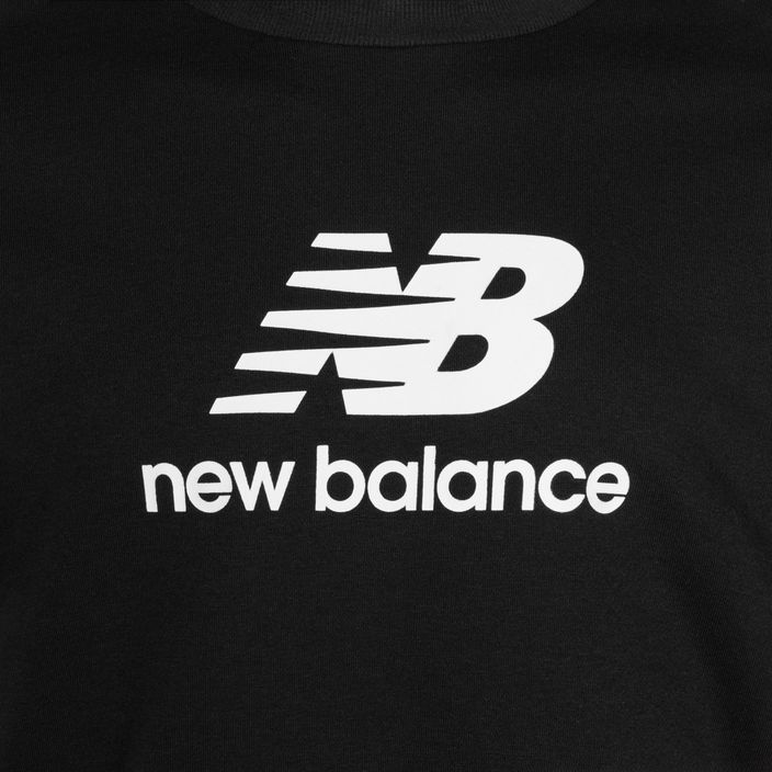 Men's New Balance Stacked Logo French Terry Crew sweatshirt black 7