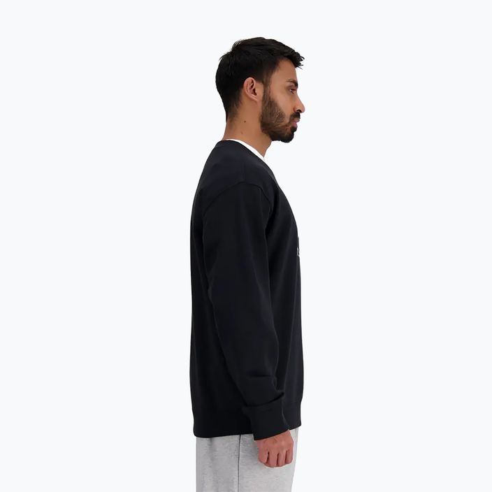 Men's New Balance Stacked Logo French Terry Crew sweatshirt black 2