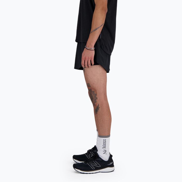Men's New Balance RC Seamless 3 Inch Split running shorts black 4