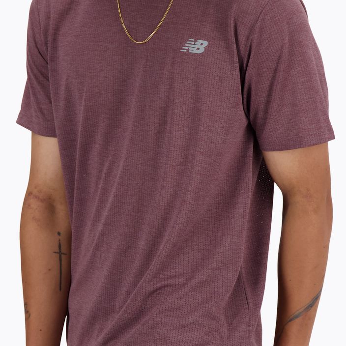 Men's New Balance Athletics Run licorice heather t-shirt 4