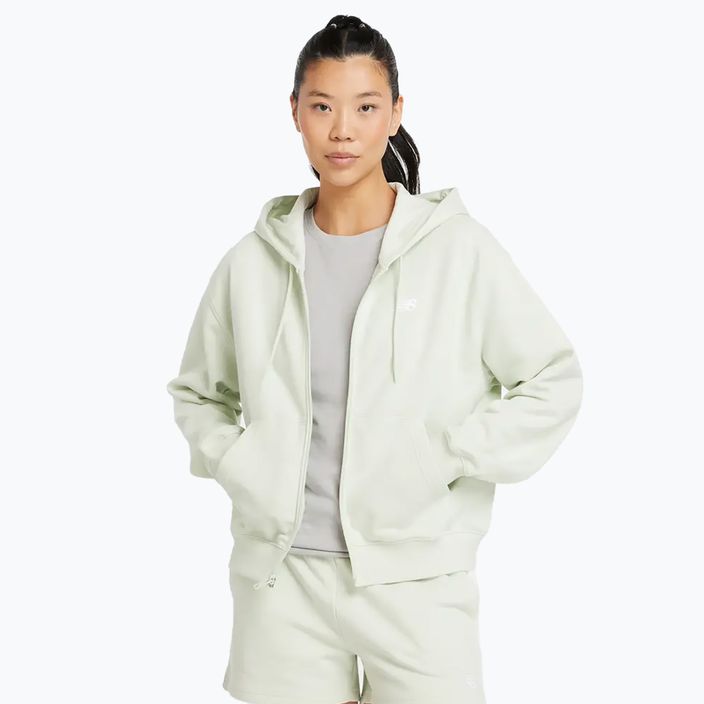 Women's New Balance French Terry Full Zip sweatshirt natural mint