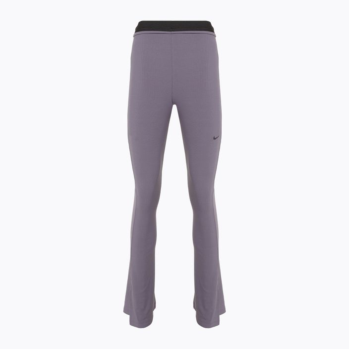 Women's leggings Nike Sportswear Chill Knit Mini-Rib Flared daybreak/black