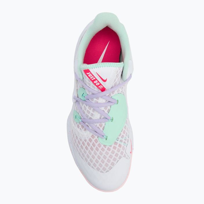 Nike Zoom Hyperspeed Court SE volleyball shoes white/mint foam/grey/violet mist/pink foam 5