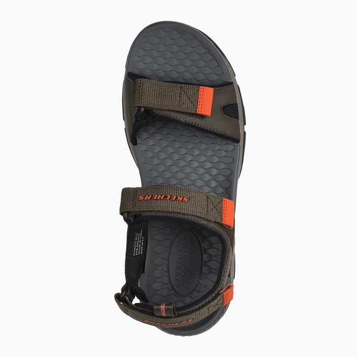 SKECHERS Tresmen Ryer olive/black/orange men's sandals 12
