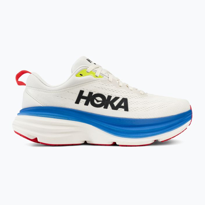 HOKA Bondi 8 men's running shoes blanc de blanc/virtual blue 2