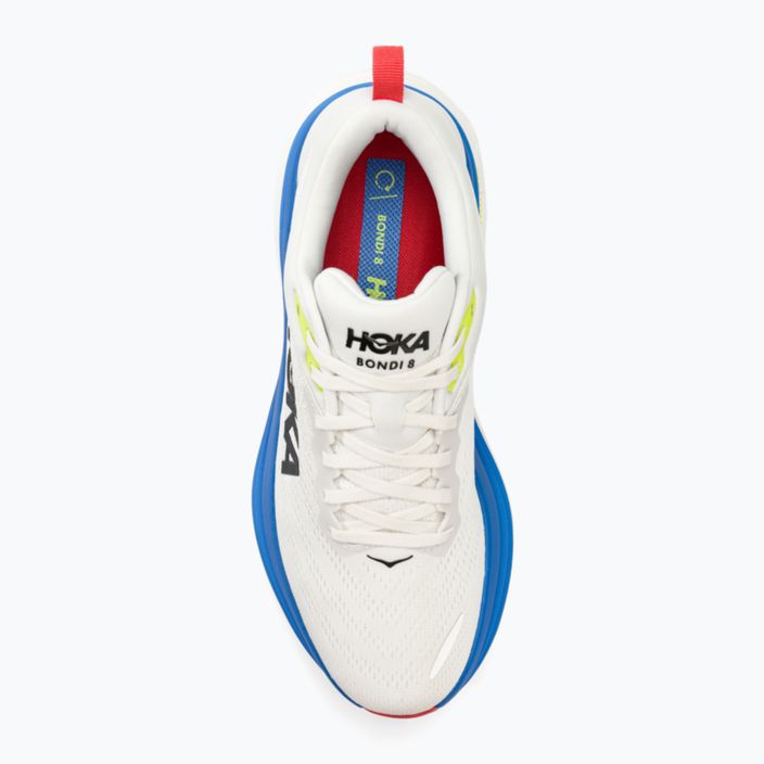 HOKA Bondi 8 men's running shoes blanc de blanc/virtual blue 5