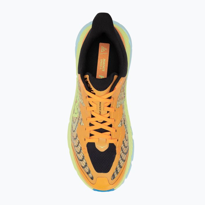 Men's HOKA Mafate Speed 4 solar flare/lettuce running shoes 5