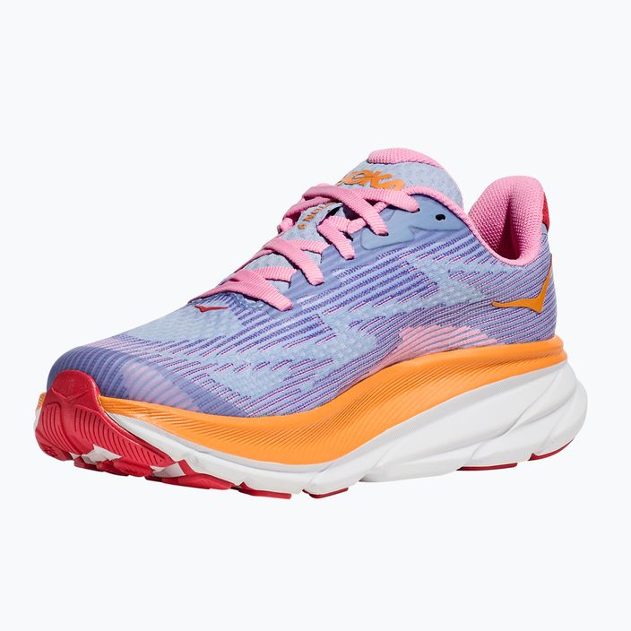 HOKA Clifton 9 children's running shoes peony/mirage 12