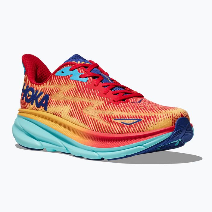 Men's running shoes HOKA Clifton 9 Wide cerise/cloudless