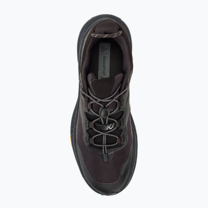 Men's running shoes HOKA Transport GTX black/black 5