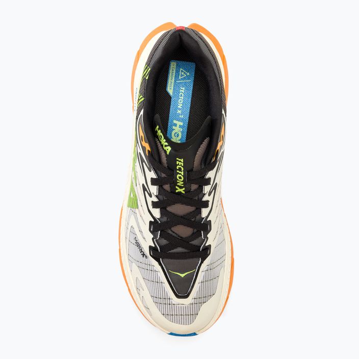 Men's running shoes HOKA Tecton X 2 white/solar flare 5