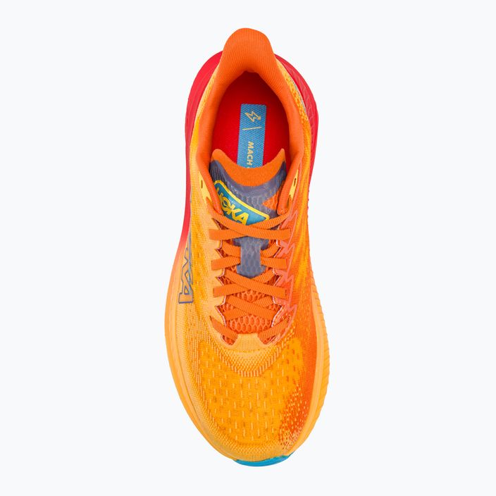 Men's HOKA Mach 6 poppy/squash running shoes 5
