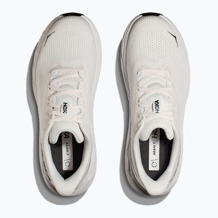 HOKA men's running shoes Arahi 7 blanc de blanc/steel wool 15