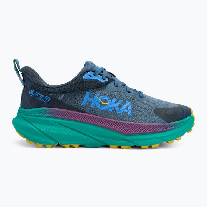 Women's running shoes HOKA Challenger 7 GTX real teal/tech green 2