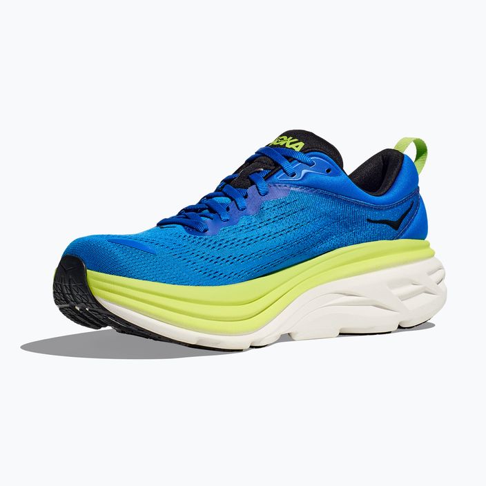 HOKA Bondi 8 electric cobalt/lettuce men's running shoes 5