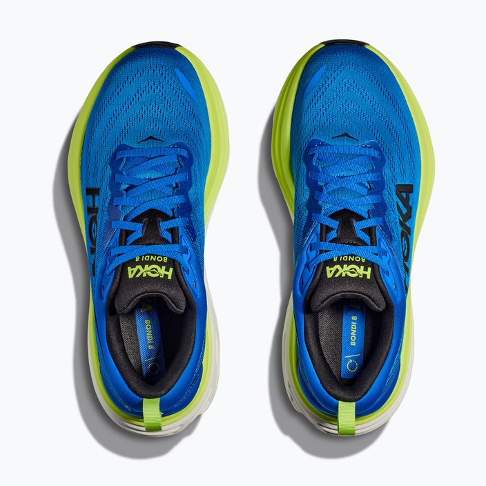 HOKA Bondi 8 electric cobalt/lettuce men's running shoes 8