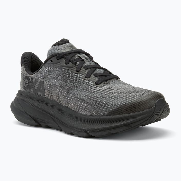 HOKA Clifton 9 black/carbon black children's running shoes