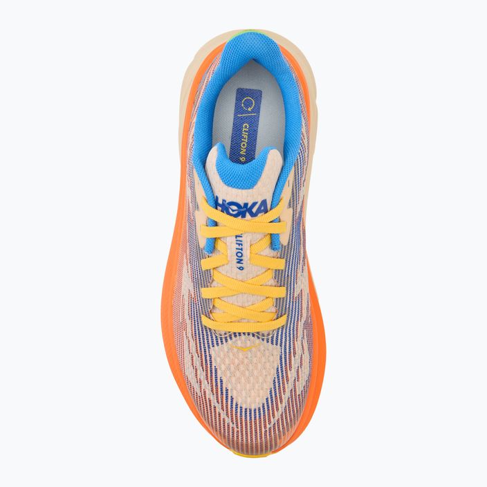 HOKA Clifton 9 ultramarine/electric tangerine children's running shoes 5