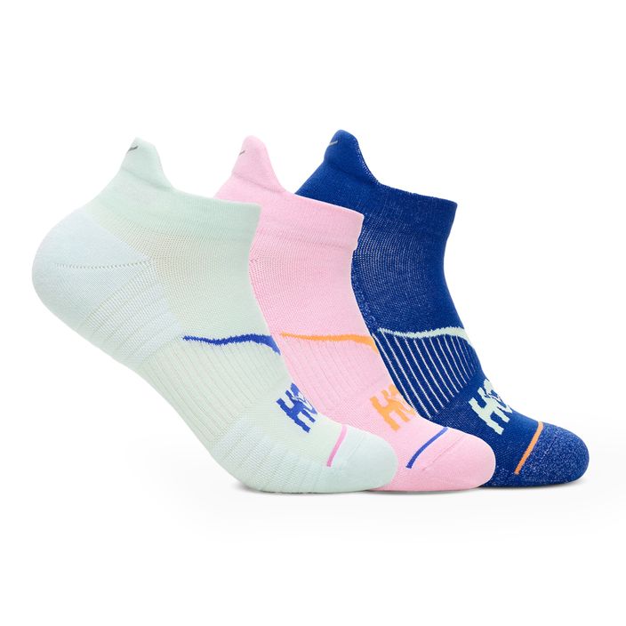 HOKA No-Show Run Socks 3 pairs aqua brze/pink twilight/ultramarine 2