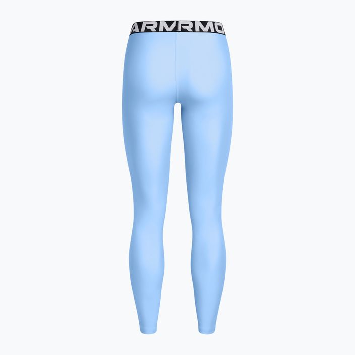 Under Armour HeatGear women's leggings horizon blue/white 5