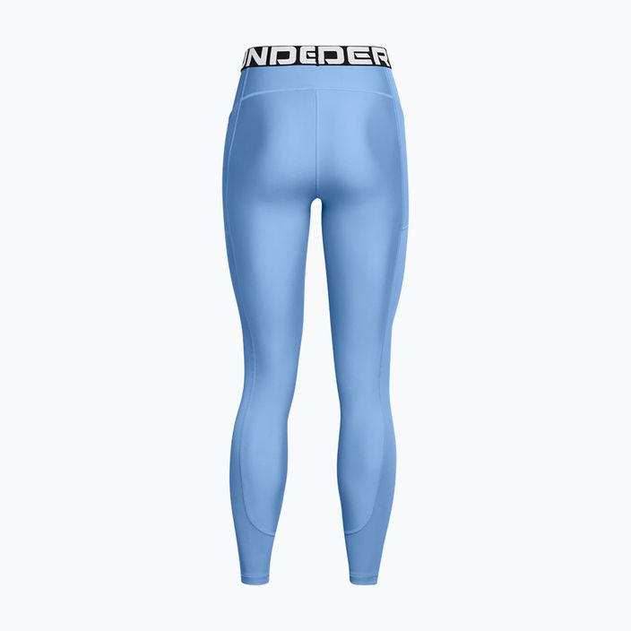 Under Armour women's training leggings horizon blue/white 6