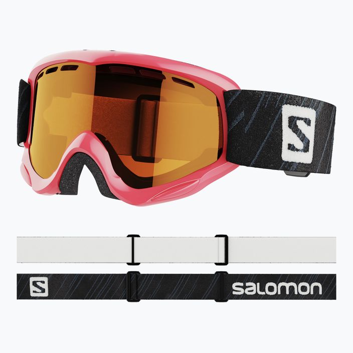 Salomon Juke Access pink/tonic orange children's ski goggles L39137500 6