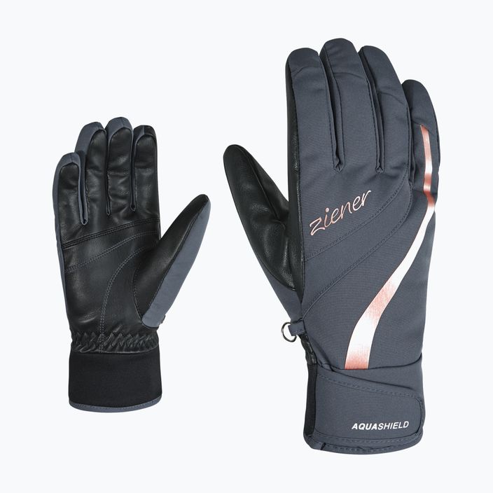 Women's Ski Gloves ZIENER Kitty As grey 801165.78 6