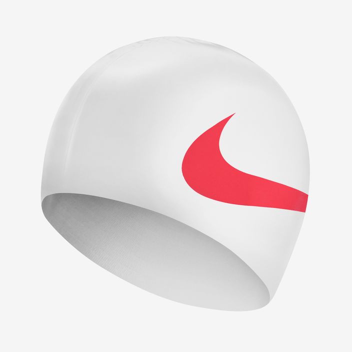 Nike BIG SWOOSH swimming cap white and red NESS5173-173 3