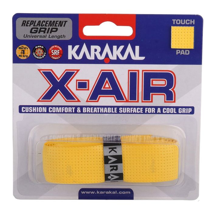 Squash racquet wrap Karakal X-AIR Grip yellow 2
